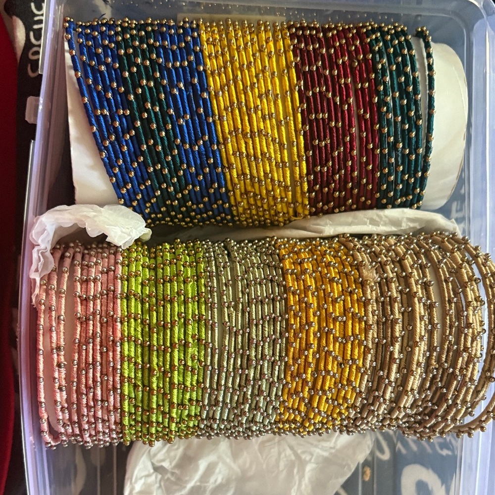 Handcrafted Beaded Bangles Set